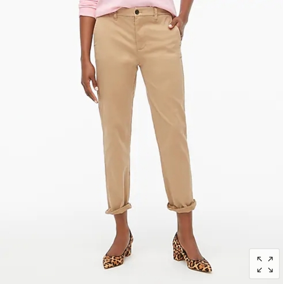 NWOT WHITE J. Crew White Highrise Girlfriend Chino Pants - Picture 1 of 4